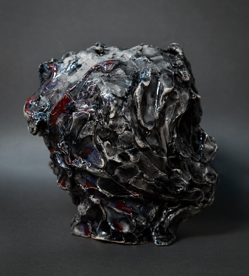 De donde nace un río 5 Ceramic sculpture 24×22×19 cm (9.45×8.66×7.48 in)