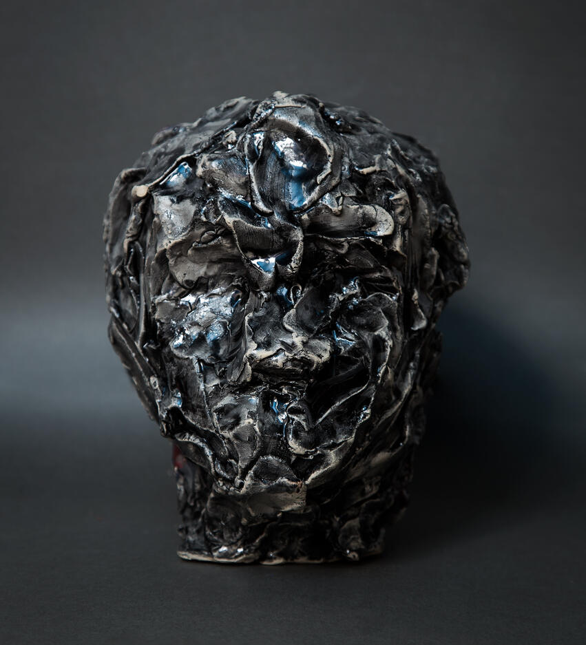 De donde nace un río 5 Ceramic sculpture 24×22×19 cm (9.45×8.66×7.48 in)
