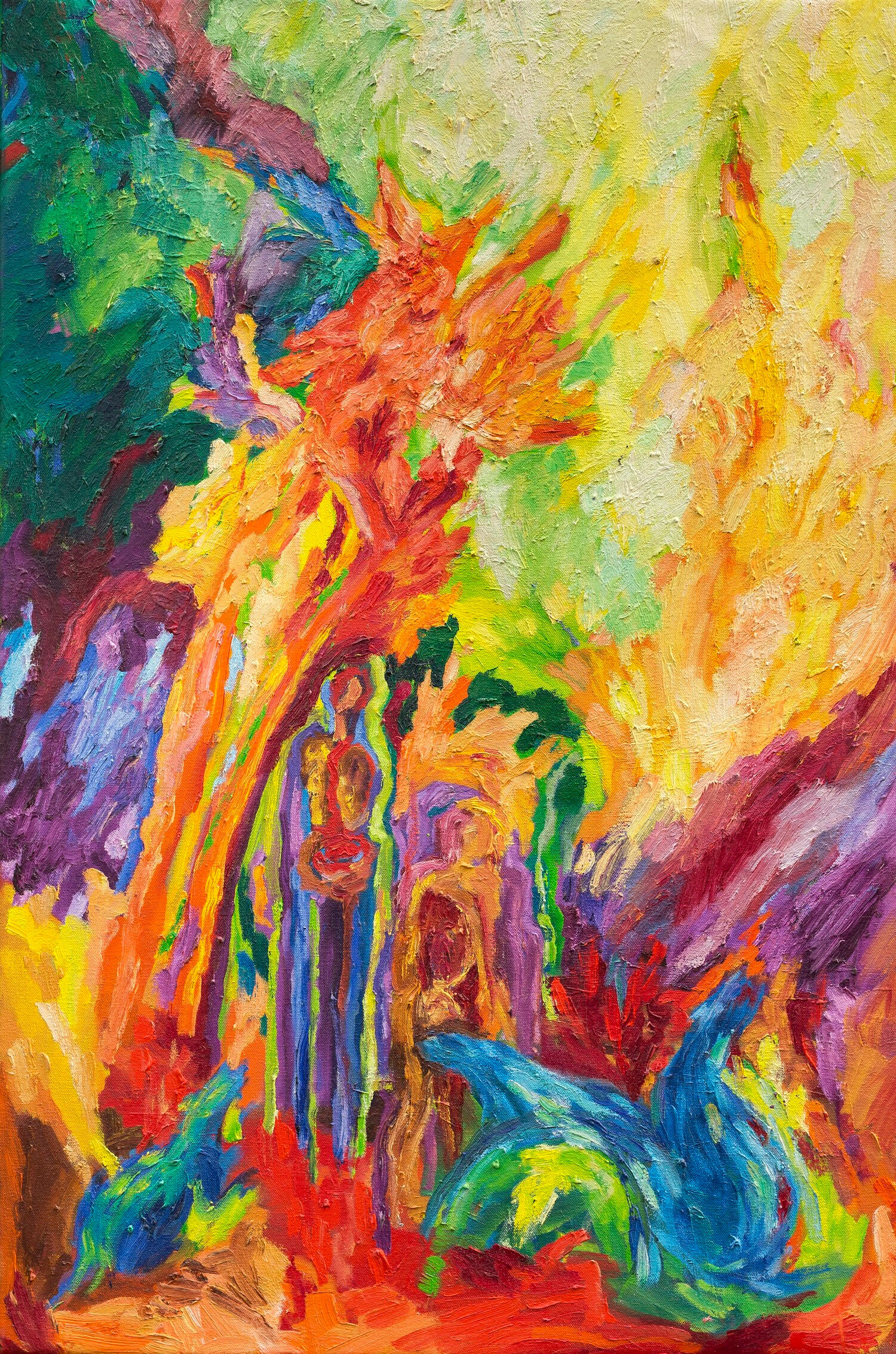 Tres aullidos Oil on canvas 86x56 cm (33.9x22.1 in)
